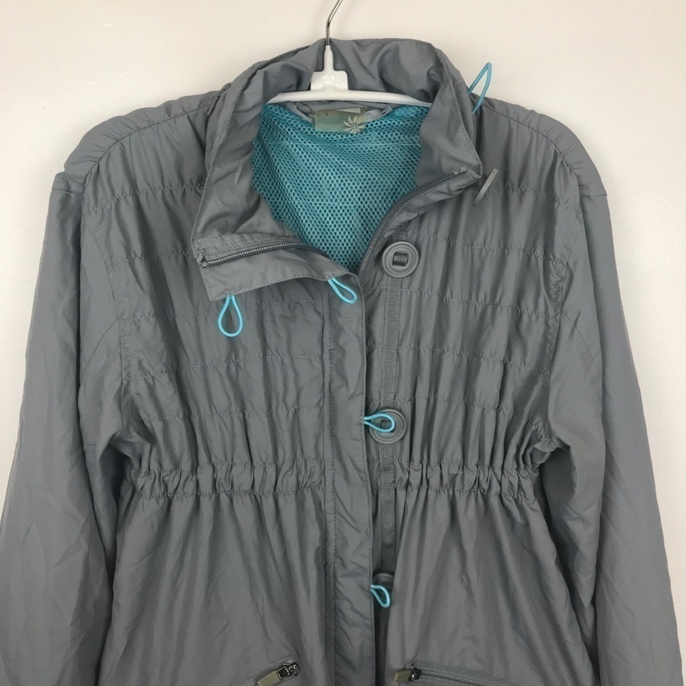 Athleta Windbreaker Raining Gray Jacket Size S - image 3